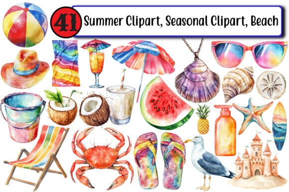 Download Summer Clipart, Seasonal Clipart, Beach - Premium Resources