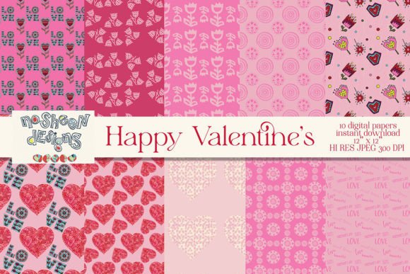 Download Valentine Digital Scrapbook Papers - Scrapbook papers Collection