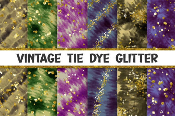 Download Vintage Tie Dye Glitter Background Set - Glitter background Collection