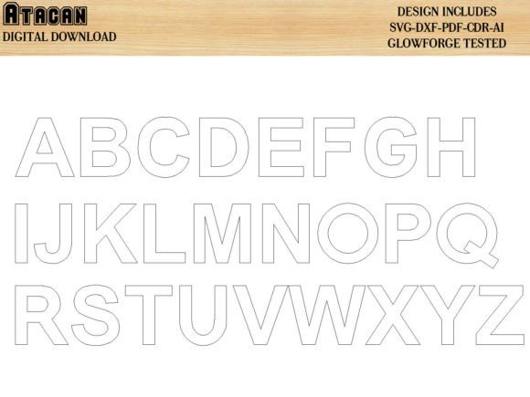 Download Uppercase Standart Alphabet a to Z - Standart Collection