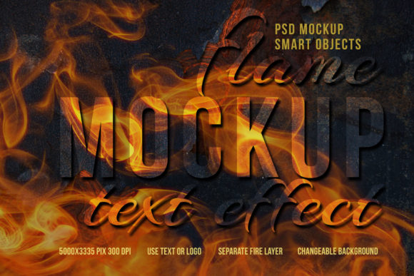 Download Flame Text Effect MockUP - Effect Collection