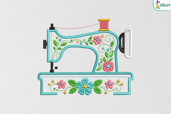 Download Vintage Sewing Machine Floral Blossom - Premium Bundle