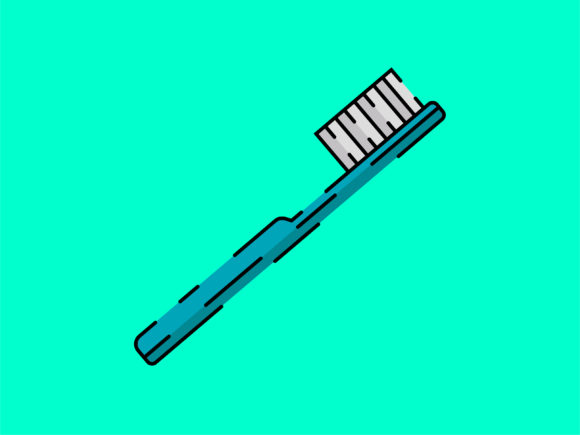 Download Icon Standart Toothbrush Striped Line - Standart Collection